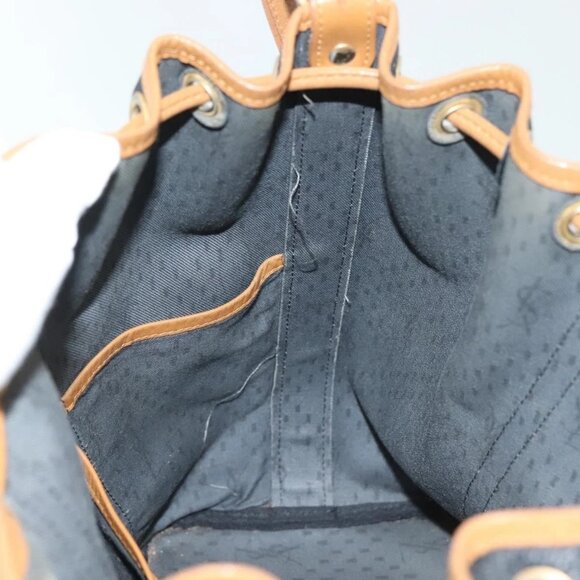 SAINT LAURENT Shoulder Bag PVC Canvas Black Gold Auth 141268 - Picture 12 of 16